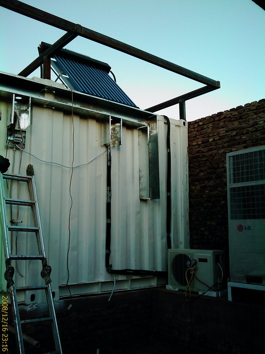 Evacuated tube collector installation in Sudan